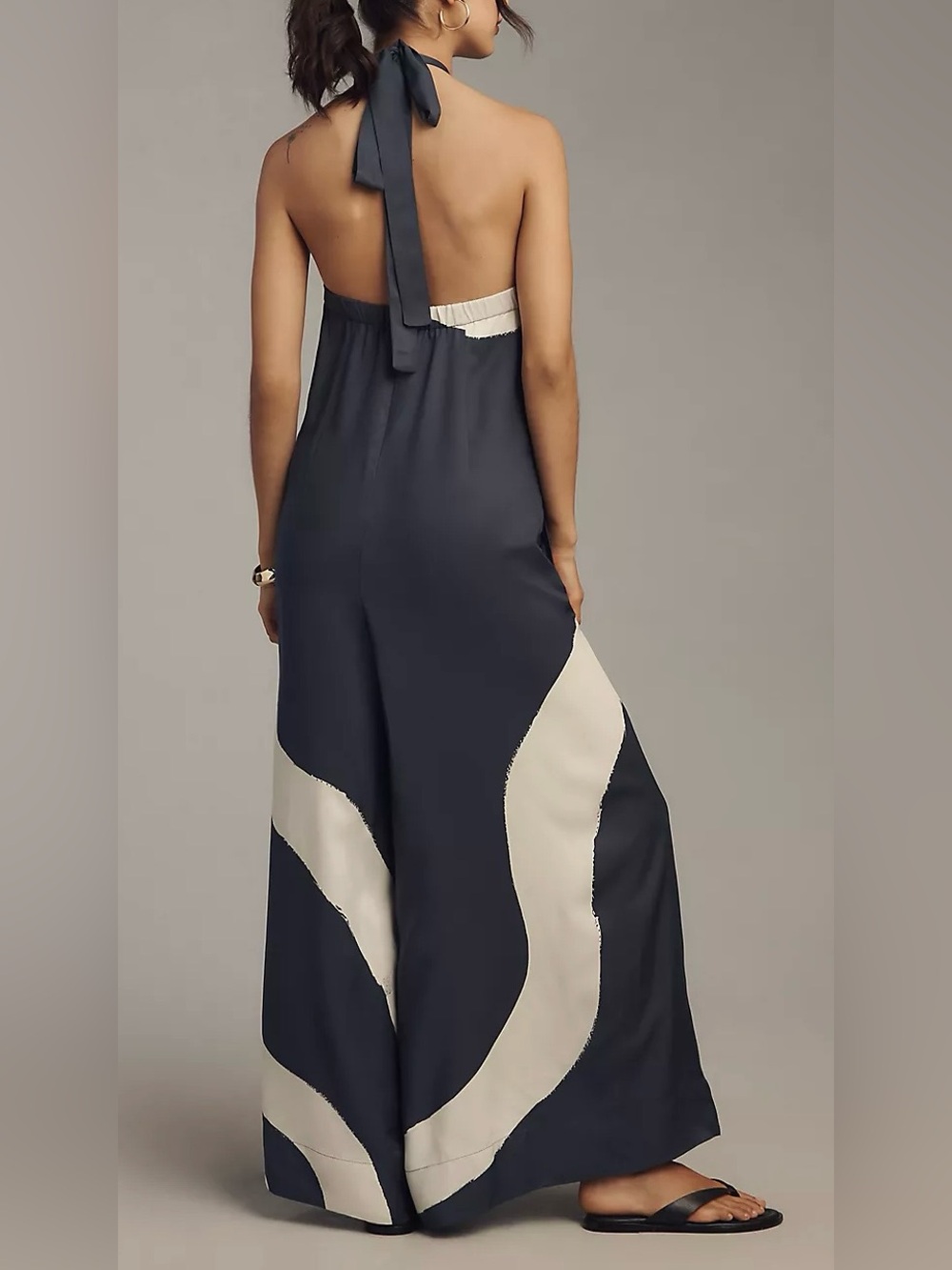 NWT Size XS - Anthropologie Waistless Tie-Neck Jumpsuit (NWT US$ 188) - Picture 8 of 16